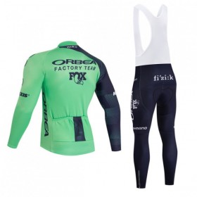 Set Fietsshirt Lange Mouw + Lange Koersbroek 2026 Orbea Factory Groente