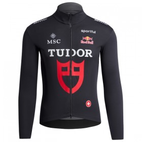 Set Fietsshirt Lange Mouw + Lange Koersbroek 2026 Tudor Pro Cycling Team Zwart