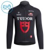 Set Fietsshirt Lange Mouw + Lange Koersbroek 2026 Tudor Pro Cycling Team Zwart Kids
