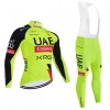 Set Fietsshirt Lange Mouw + Lange Koersbroek 2026 UAE TEAM EMIRATES XRG Geel
