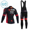 Set Fietsshirt Lange Mouw + Lange Koersbroek 2026 Visma Lease A Bike Zwart Kids