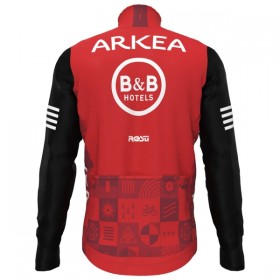 Wielershirt 2025 Arkea-B B Hotels Lange Mouw Rood