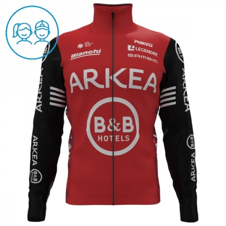 Wielershirt 2025 Arkea-B B Hotels Lange Mouw Rood Kids