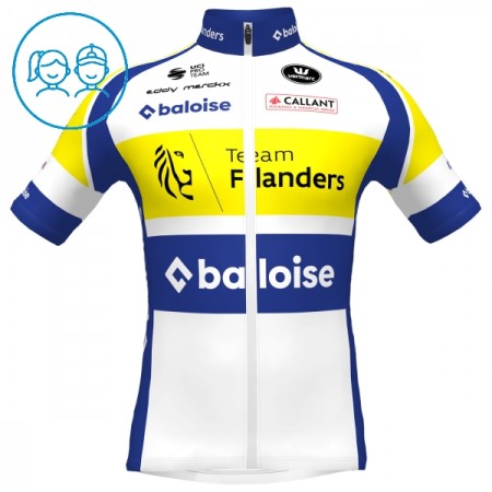 Wielershirt 2025 Flanders Baloise Wit Kids