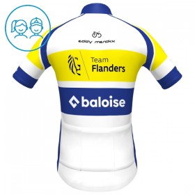 Wielershirt 2025 Flanders Baloise Wit Kids