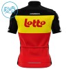 Wielershirt 2025 Lotto Belgisch Kampioenschap Rood Kids