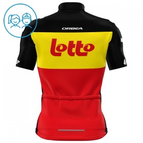 Wielershirt 2025 Lotto Belgisch Kampioenschap Rood Kids