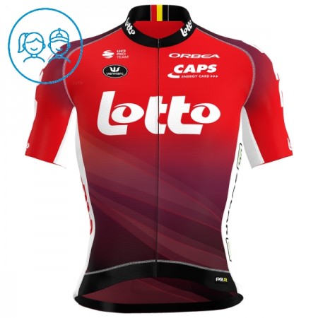 Wielershirt 2025 Lotto Rood Kids