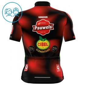 Wielershirt 2025 Pauwels Sauzen Cibel Clementines Rood Kids