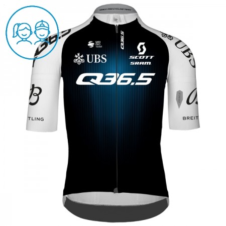 Wielershirt 2025 Q36.5 Pro Cycling Team Zwart Kids
