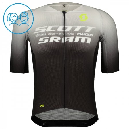 Wielershirt 2025 Scott Sram Zwart Kids
