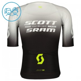 Wielershirt 2025 Scott Sram Zwart Kids