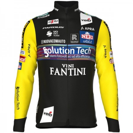 Wielershirt 2025 Solution Tech Vini Fantini Lange Mouw Zwart