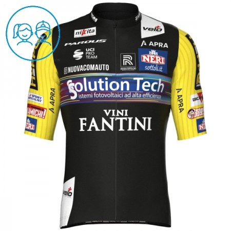 Wielershirt 2025 Solution Tech Vini Fantini Zwart Kids