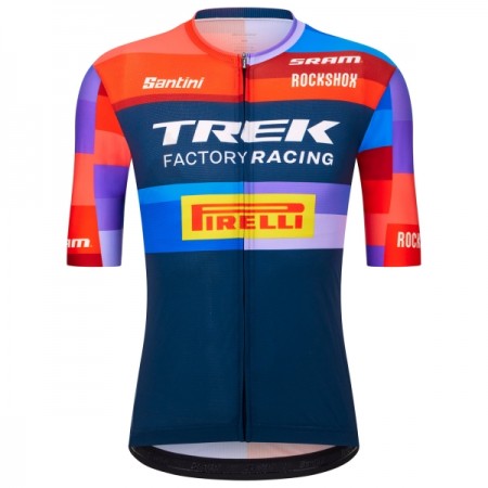 Wielershirt 2025 Trek Factory Racing Blauw
