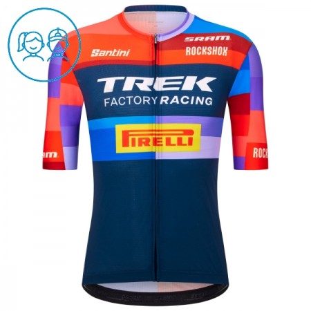 Wielershirt 2025 Trek Factory Racing Blauw Kids