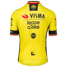 Wielershirt 2025 Visma Lease A Bike Belgisch Kampioenschap Geel