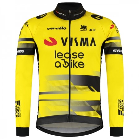 Wielershirt 2025 Visma Lease A Bike Lange Mouw Geel