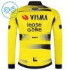 Wielershirt 2025 Visma Lease A Bike Lange Mouw Geel Kids