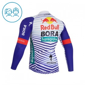 Wielershirt 2026 BORA-Hansgrohe Bull Lange Mouw Rood Wit Kids
