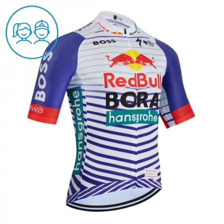 Wielershirt 2026 BORA-Hansgrohe Bull Rood Wit Kids