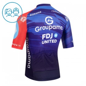 Wielershirt 2026 Groupama FDJ Blauw Kids