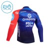 Wielershirt 2026 Groupama FDJ Lange Mouw Blauw Kids