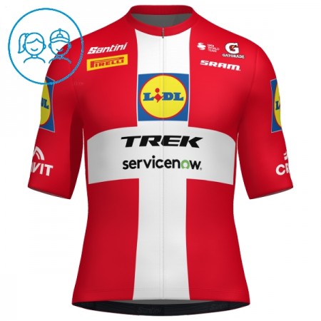 Wielershirt 2026 Lidl-Trek Danish Champion Rood Kids
