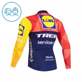 Wielershirt 2026 Lidl-Trek Lange Mouw Blauw Kids