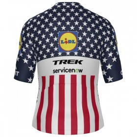 Wielershirt 2026 Lidl-Trek US-American Champion Blauw