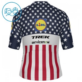 Wielershirt 2026 Lidl-Trek US-American Champion Blauw Kids