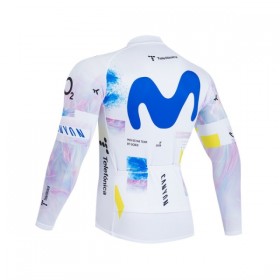 Wielershirt 2026 Movistar Team Lange Mouw Wit