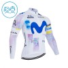 Wielershirt 2026 Movistar Team Lange Mouw Wit Kids