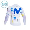 Wielershirt 2026 Movistar Team Lange Mouw Wit Kids
