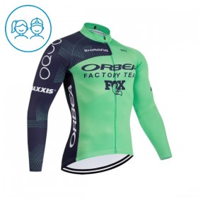 Wielershirt 2026 Orbea Factory Lange Mouw Groente Kids
