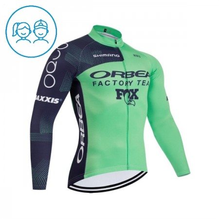 Wielershirt 2026 Orbea Factory Lange Mouw Groente Kids