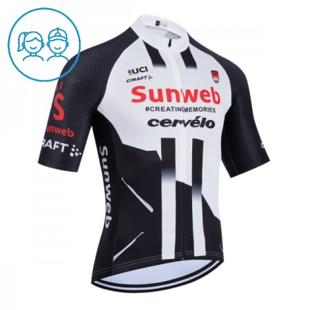 Wielershirt 2026 Sunweb Wit Kids