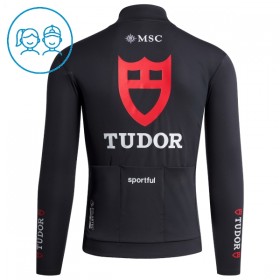 Wielershirt 2026 Tudor Pro Cycling Team Lange Mouw Zwart Kids