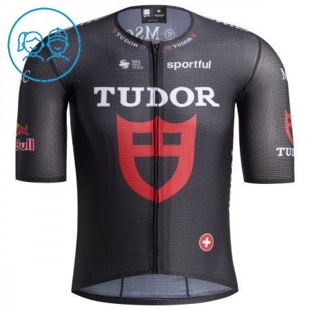 Wielershirt 2026 Tudor Pro Cycling Team Zwart Kids