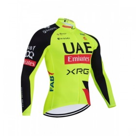 Wielershirt 2026 UAE TEAM EMIRATES XRG Lange Mouw Geel