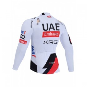 Wielershirt 2026 UAE TEAM EMIRATES XRG Lange Mouw Wit