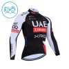 Wielershirt 2026 UAE TEAM EMIRATES XRG Lange Mouw Zwart Kids