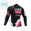 Wielershirt 2026 UAE TEAM EMIRATES XRG Lange Mouw Zwart Kids