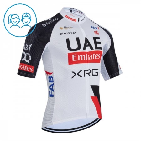 Wielershirt 2026 UAE TEAM EMIRATES XRG Wit Kids