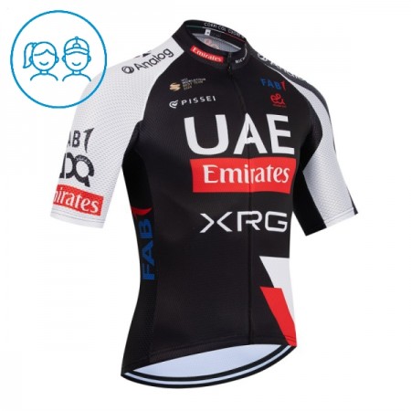 Wielershirt 2026 UAE TEAM EMIRATES XRG Zwart Kids