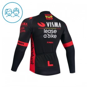 Wielershirt 2026 Visma Lease A Bike Lange Mouw Zwart Kids