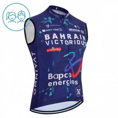 Fietsvest 2026 Bahrain Victorious Blauw Kids