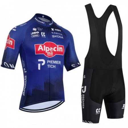Set Fietsshirt + Korte Koersbroek 2026 Alpecin Premier Tech Blauw Set Fietsshirt + Korte Koersbroek 2026 Alpecin Premier Tech Blauw