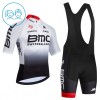 Set Fietsshirt + Korte Koersbroek 2026 BMC Switzerland Wit Kids