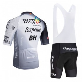 Set Fietsshirt + Korte Koersbroek 2026 Burgos Burpellet BH Wit